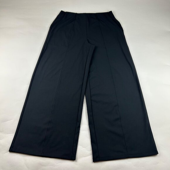 PETITE Old Navy Black Powersoft High Rise Wide Leg Pant LP - Picture 1 of 8